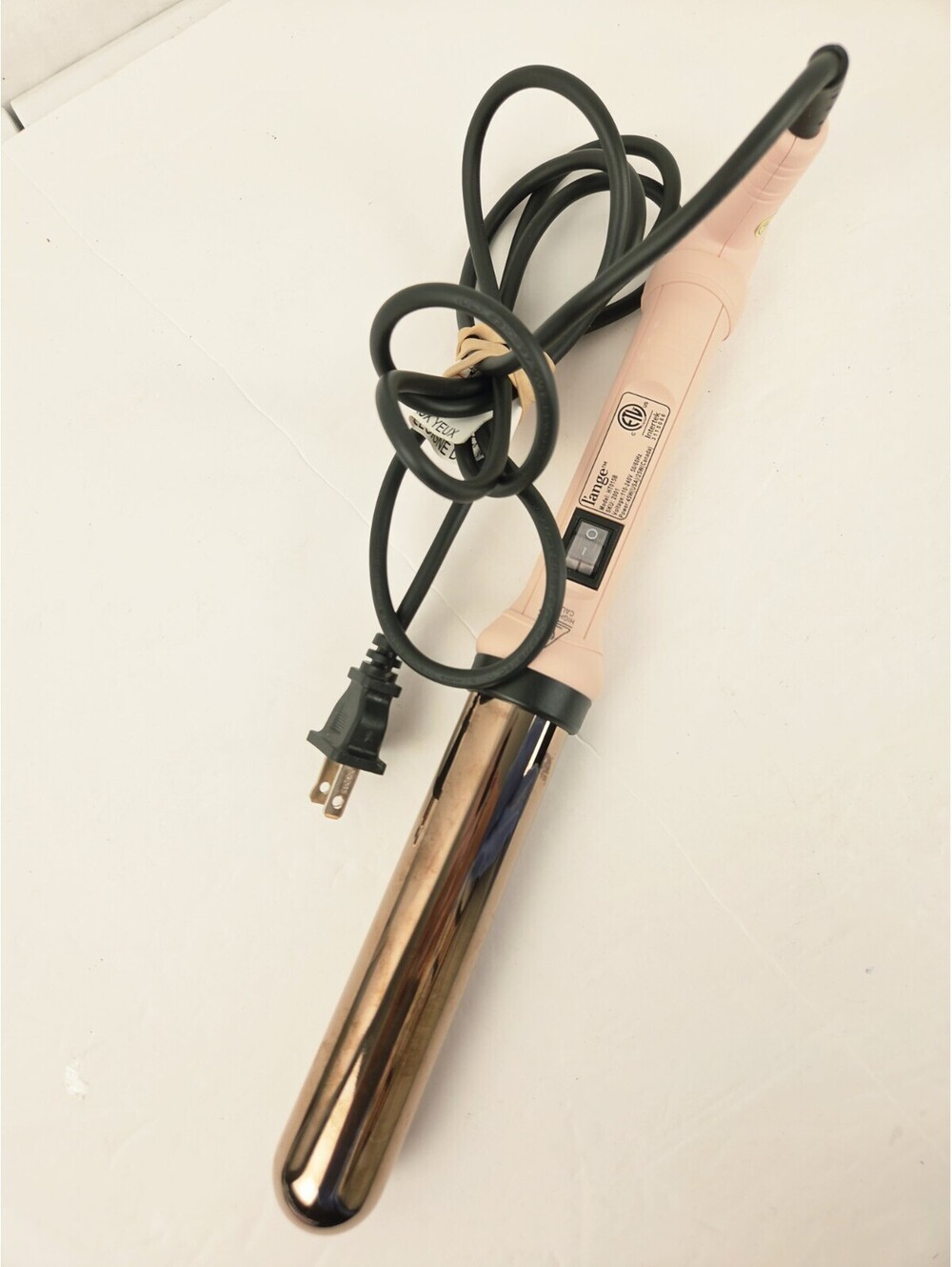 L'ANGE Blush Pink Hair Le Curl 25 MM Titanium Curling Wand 1 Inch Curling Tool